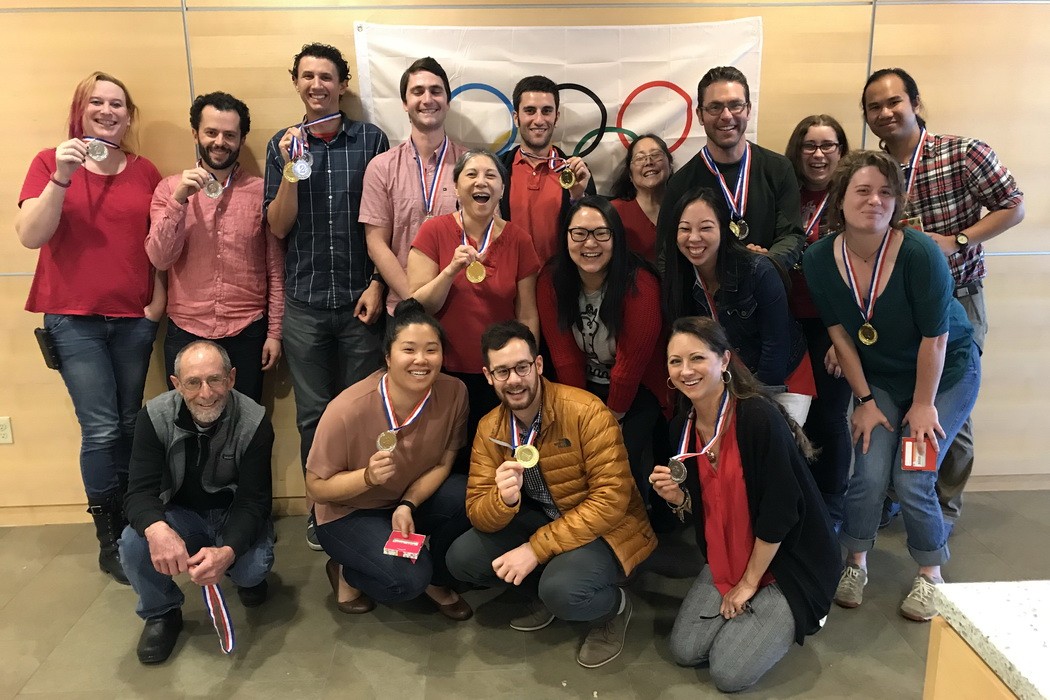 Around the Office: San Francisco staff team up to complete a series of athletic feats that rival those of the Winter Olympics.